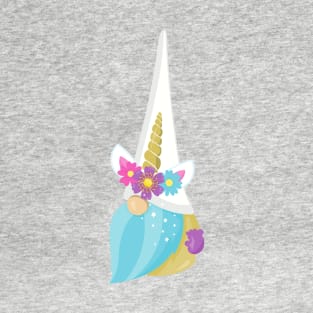 Unicorn Gnome, Garden Gnome, Cute Gnome, Beard T-Shirt